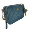 SAC CHANEL MINI CAMERA BLEU DENIM