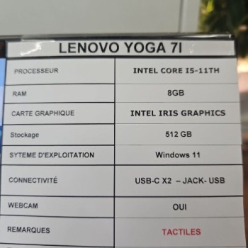 LENOVO  7I I5-11TH 8GB RAM 512 SSD