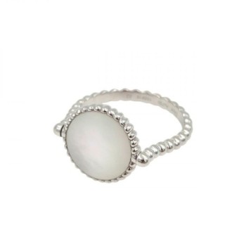 BAGUE DIOR ROSE DES VENTS OR BLANC 18CT 4.09GR DMT T53