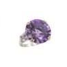 BAGUE MAUBOUSSIN OR BLANC 18K 10.02GR AMETHYSTE T54  1,8 CM DE DIAMETRE