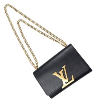 LOUIS VUITTON LOUISE CUIR NOIR DE 2015 21 X 14 X 2 CM