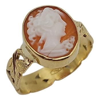 BAGUE CAMEE OR 18CT 3.84GRS T54