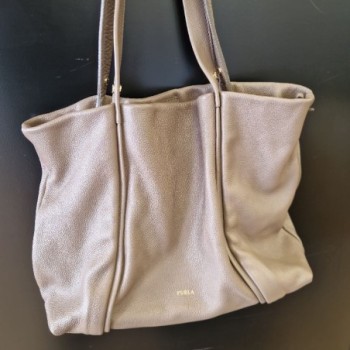 SAC FURLA CABAS CUIR TAUPE