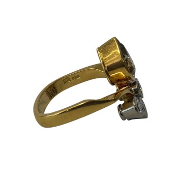 BAGUE OR JAUNE 18CT DIAMANTS 8.34 GRS