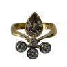 BAGUE OR JAUNE 18CT DIAMANTS 8.34 GRS