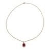 CHAINE +PENDENTIF 18CT 4.02GR  DIAMANTS ET RUBY