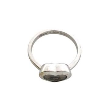 BAGUE CHOPARD  HAPPY HEART  OR BLANC T55 4.58G