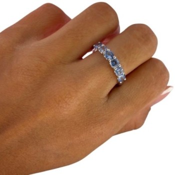 BAGUE OR BLANC 18CT  BUCHERER  6 SAPPIHIRES OCEAN T59 4.05GR + FACTURE