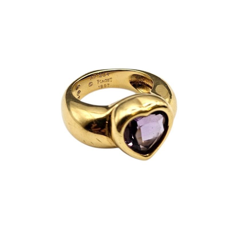 BAGUE PIAGET OR 18CT AMETHYSTE 14.22GR T53