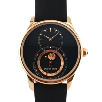 JAQUET DROZ GRANDE SECONDE MOONPHASE MATTE BLACK DIAL J007523340