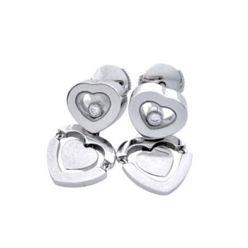 BOUCLES D'OREILLES CHOPARD HAPPY AMOR OR 18CT 9.97GR & FACTURE 2011