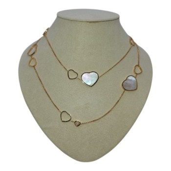 SAUTOIR CHOPARD HAPPY HEARTS 3 BRILLANTS 120CM FULL SET
