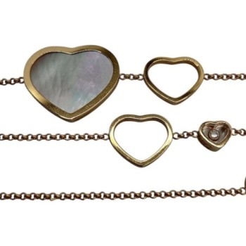 SAUTOIR CHOPARD HAPPY HEARTS 3 BRILLANTS 120CM FULL SET
