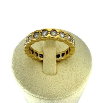 BAGUE OR JAUNE DIAMANTS 5.7 GRS 1CARAT  H.SI