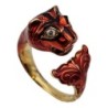 BAGUE FELINE GUCCI MARCHE DES MERVEILLES - TAILLE 17(57) - 9.81GR-  2 DIAMANTS - OR 18 CARATS