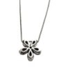 Collier Meylan Or Blanc 18ct 4.4Gr avec fleur amethyste et brillant
