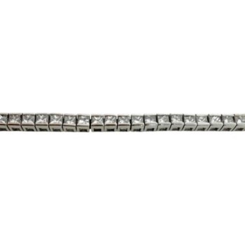 Bracelet Or Blanc 18ct & 70 Diamants 4.20Carat & 9.7Gr / 19cm 