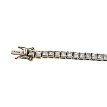 Bracelet Or Blanc 18ct & 70 Diamants 4.20Carat & 9.7Gr / 19cm 