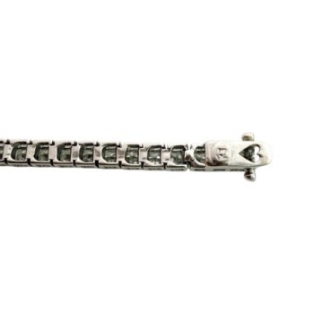 Bracelet Or Blanc 18ct & 70 Diamants 4.20Carat & 9.7Gr / 19cm 
