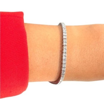 Bracelet Or Blanc 18ct & 70 Diamants 4.20Carat & 9.7Gr / 19cm 