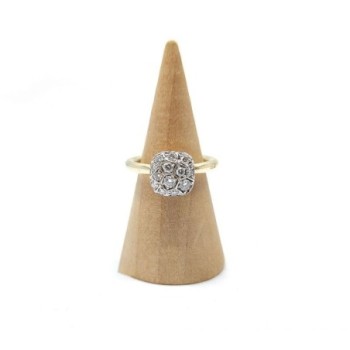 BAGUE POMELLATO NUDO OR ROSE 18CT & DIAMANTS 5.49G T50