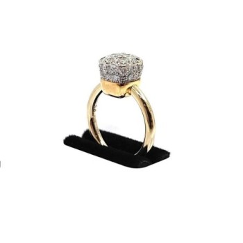 BAGUE POMELLATO NUDO OR ROSE 18CT & DIAMANTS 5.49G T50