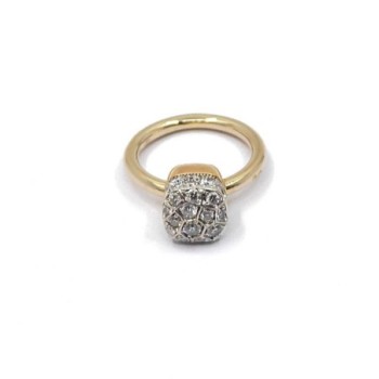 BAGUE POMELLATO NUDO OR ROSE 18CT & DIAMANTS 5.49G T50