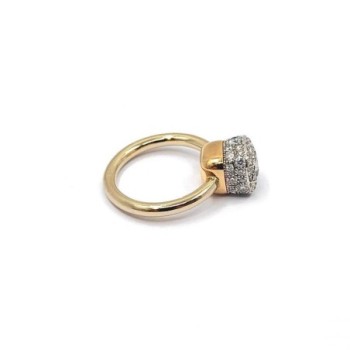 BAGUE POMELLATO NUDO OR ROSE 18CT & DIAMANTS 5.49G T50