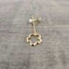 BOUCLES D OREILLES OR JAUNE 18CTS  AVEC PERLES CULTURE 4.46GRS 3CM
