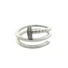 BAGUE CARTIER JUSTE UN CLOU OR BLANC 18CT ET DIAMANTS 6.77GR T55
