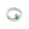 BAGUE CARTIER JUSTE UN CLOU OR BLANC 18CT ET DIAMANTS 6.77GR T55