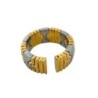BAGUE BULGARI PARENTESI OR 18CT & ACIER 12.82GR T60
