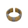 BAGUE BULGARI PARENTESI OR 18CT & ACIER 12.82GR T60