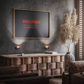 Briloner LED Wall Light Tari, Black, CCT, Touch Dimmer, USB