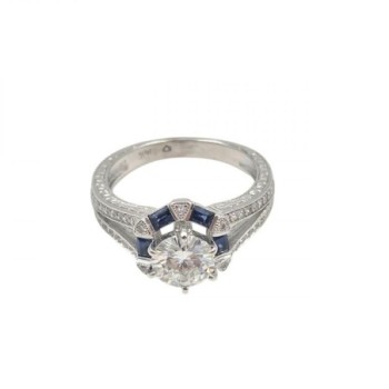BAGUE OR 14K ZIRCONS 4.6GR T52