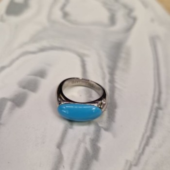 BAGUE MORELLATO PERFECTA BLUE ET PIERRE T56