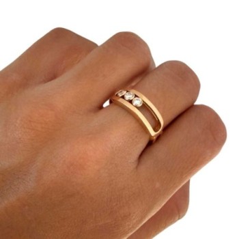 BAGUE MESSIKA NOVE 3 DIAMANTS OR ROSE 18CT T52