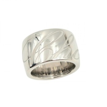 BAGUE CHOPARDISSIMO OR BLANC 18K 23.60GR T 53 14MM BOITE CERTIFICAT 2019