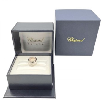 BAGUE CHOPARDISSIMO OR BLANC 18K 23.60GR T 53 14MM BOITE CERTIFICAT 2019