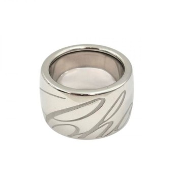 BAGUE CHOPARDISSIMO OR BLANC 18K 23.60GR T 53 14MM BOITE CERTIFICAT 2019