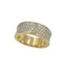 BAGUE OR JAUNE  18K 12.18GR DIAMANTS T 55