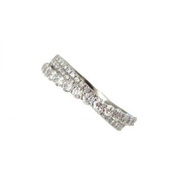 BAGUE OR BLANC 18K 3.85G + DMT T 55