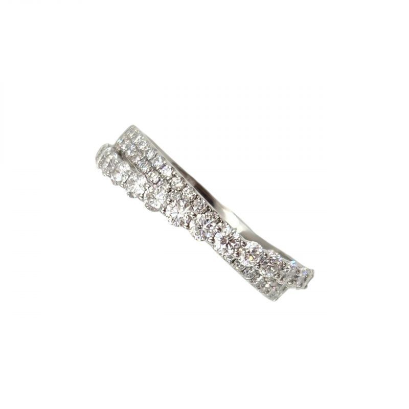 BAGUE OR BLANC 18K 3.85G + DMT T 55