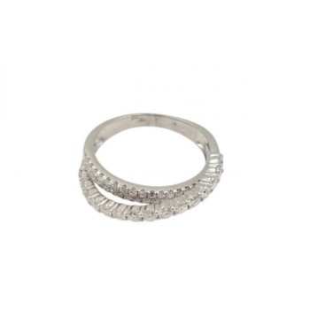 BAGUE OR BLANC 18K 3.85G + DMT T 55