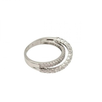 BAGUE OR BLANC 18K 3.85G + DMT T 55
