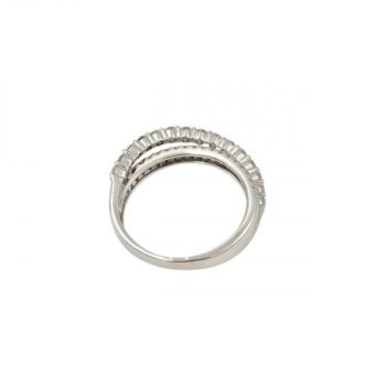 BAGUE OR BLANC 18K 3.85G + DMT T 55