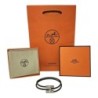 Bracelet Hermès Tournis Tressé Gris Étain avec Boîte