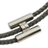 Bracelet Hermès Tournis Tressé Gris Étain avec Boîte