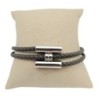 Bracelet Hermès Tournis Tressé Gris Étain avec Boîte