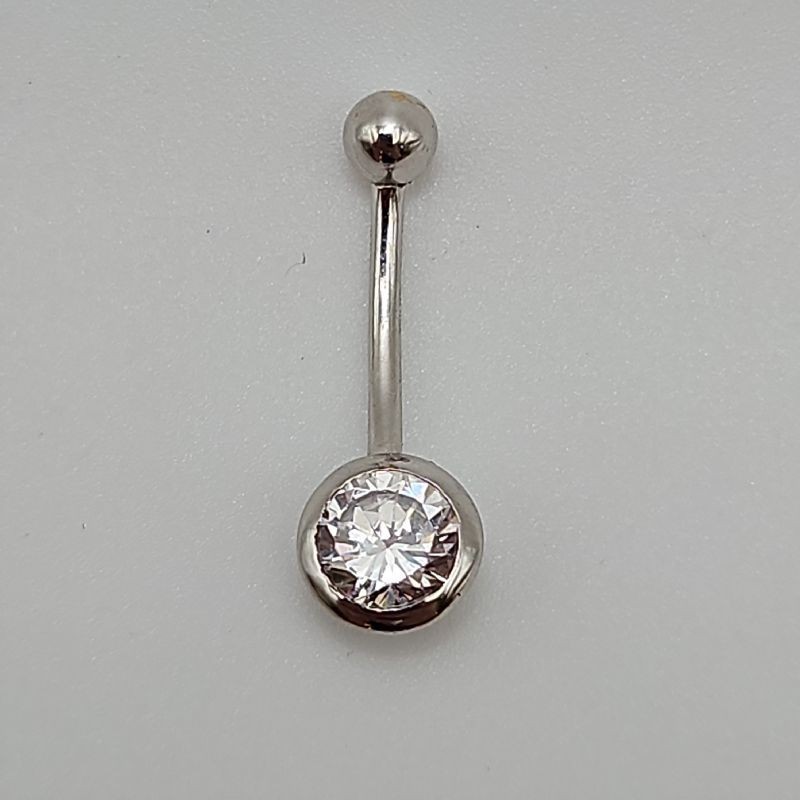 Piercing nombril OR BLANC 18CT 1.74GRS